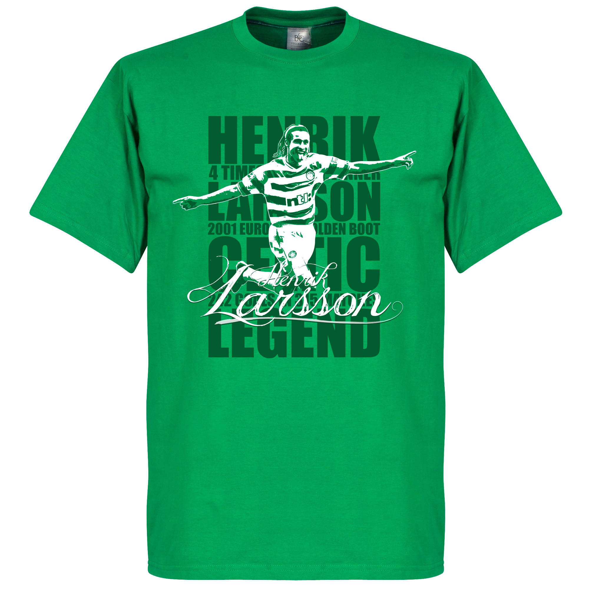 Henrik Larsson Celtic Legend T-Shirt - Groen Top Merken Winkel